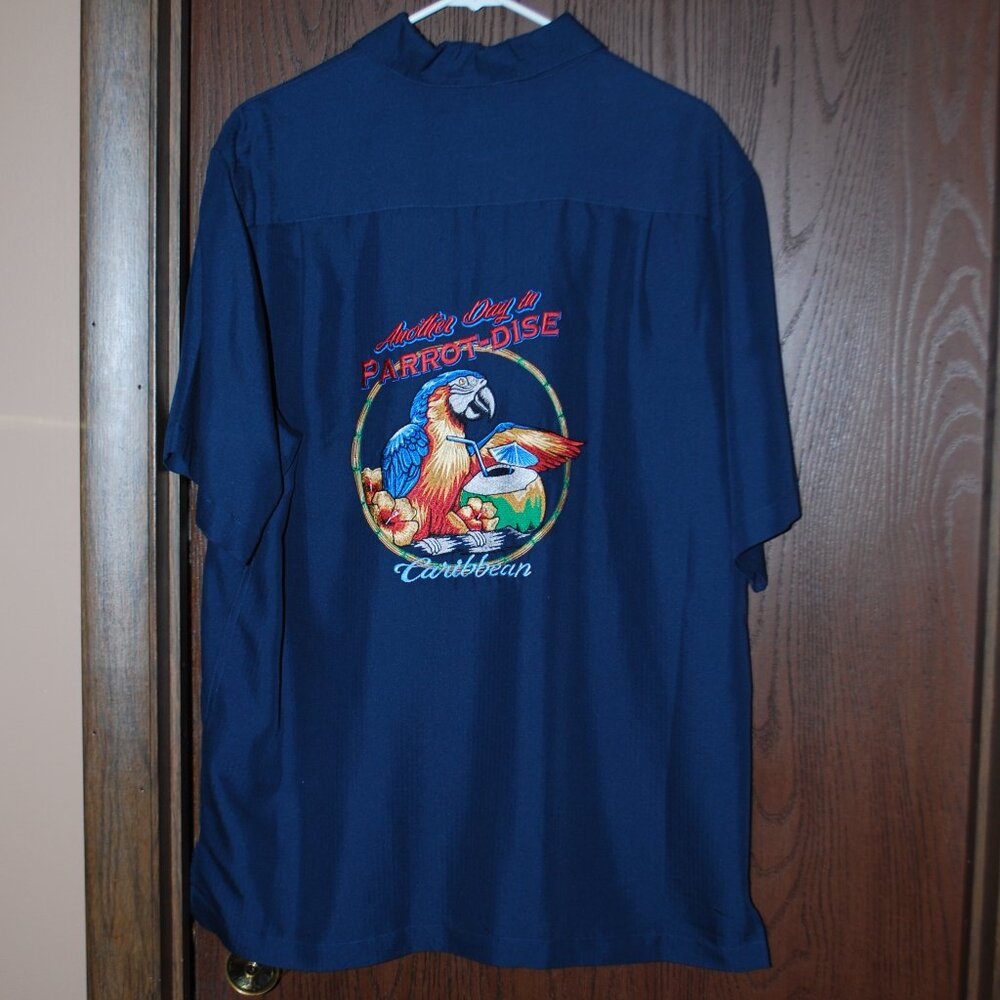 "Another Day In Parrot-Dise" Caribbean Shirt - L